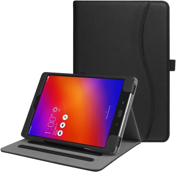 Fintie Case for Asus ZenPad 3S 10 Z500M / ZenPad Z10 ZT500KL - Multi-Angle Viewing Folio Stand Cover with Pocket for ZenPad 3S 10 / Verizon Z10 9.7-Inch Tablet (Black)